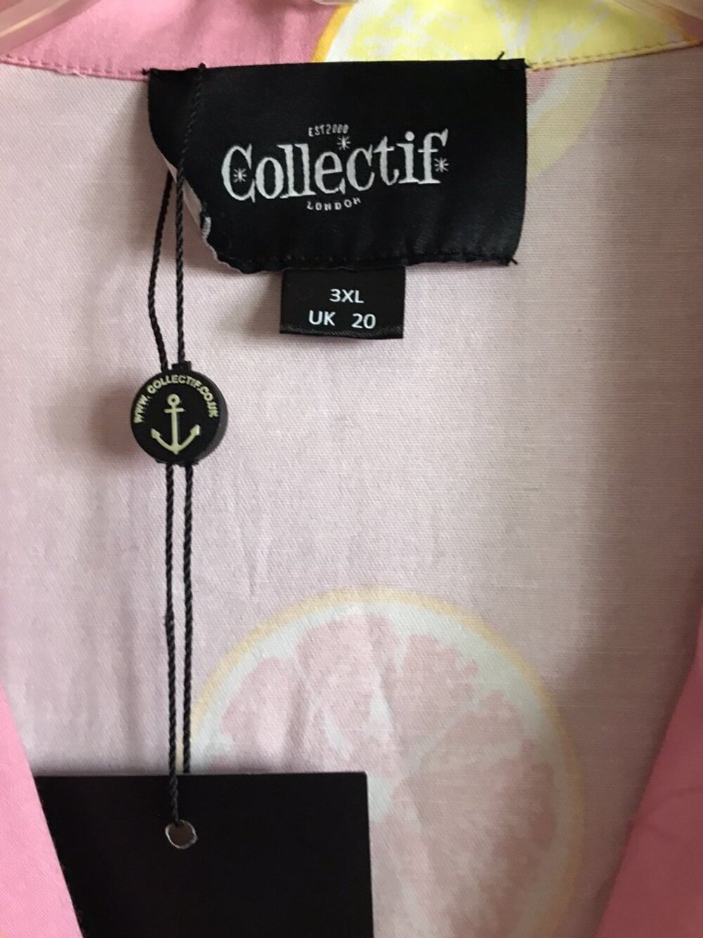 Collectif Caterina Grapefruit Swing Dress Size 3XL - Picture 7 of 9